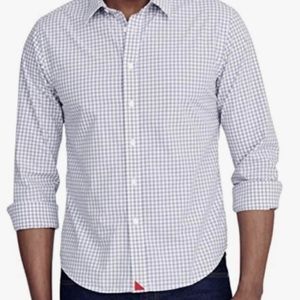 NWT: Men’s “Dunn” shirt gray and white gingham shirt from UNTUCKit